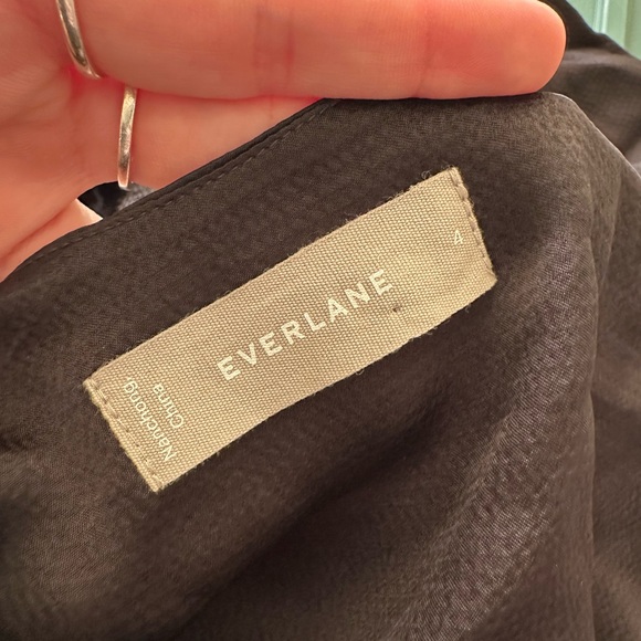 Everlane the hammered satin slip dress black size 4 style F-DRS-HSN-SLIP-SL - Picture 3 of 10